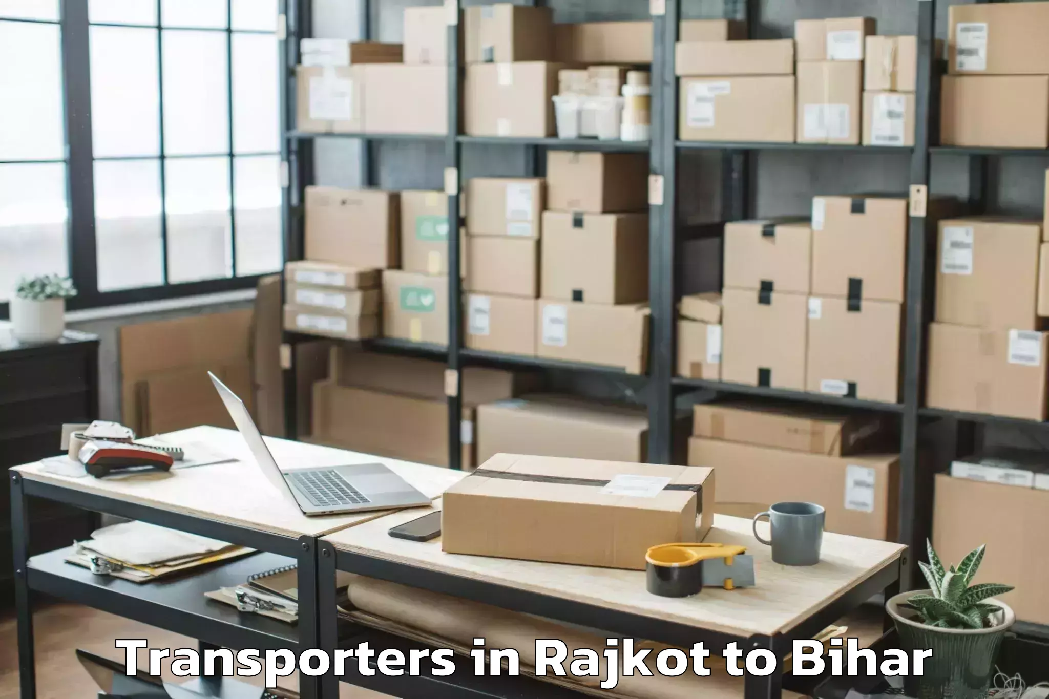 Book Rajkot to Narkatiaganj Transporters Online